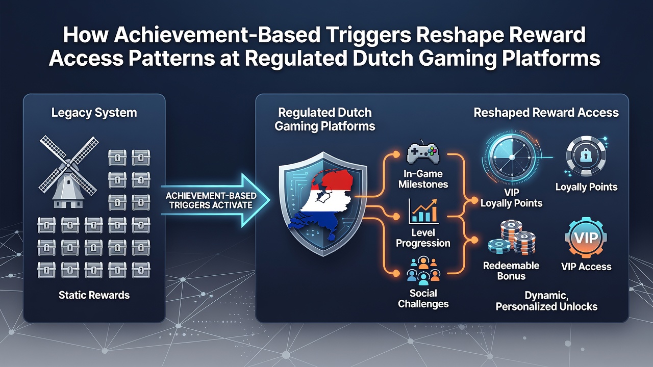 Grafiek die patronen toont van beloningsaccess via prestatie triggers op Nederlandse gaming sites