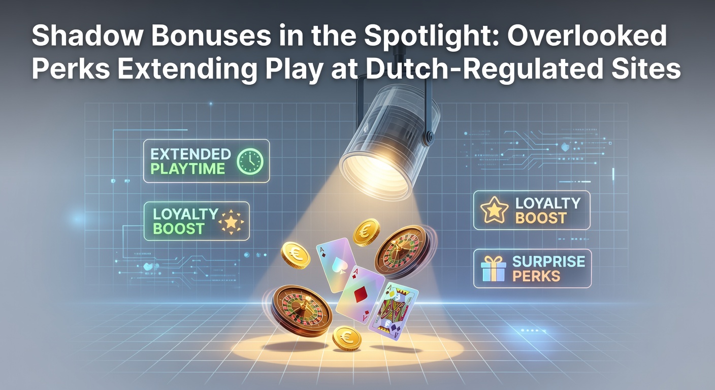 Grafische weergave van een schaduwrijke bonusstructuur met verborgen schatten en Nederlandse casino-symbolen, illustrerend hoe subtiele perks speeltijd verlengen