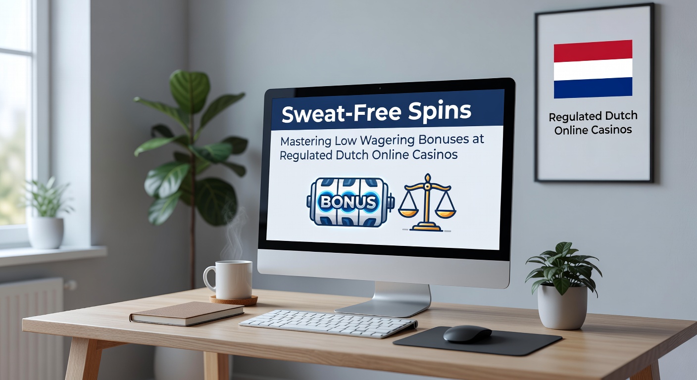 Grafiek met vergelijking van wagering eisen bij verschillende Nederlandse casinos, highlightend low wagering opties met icons van free spins en eurotekens