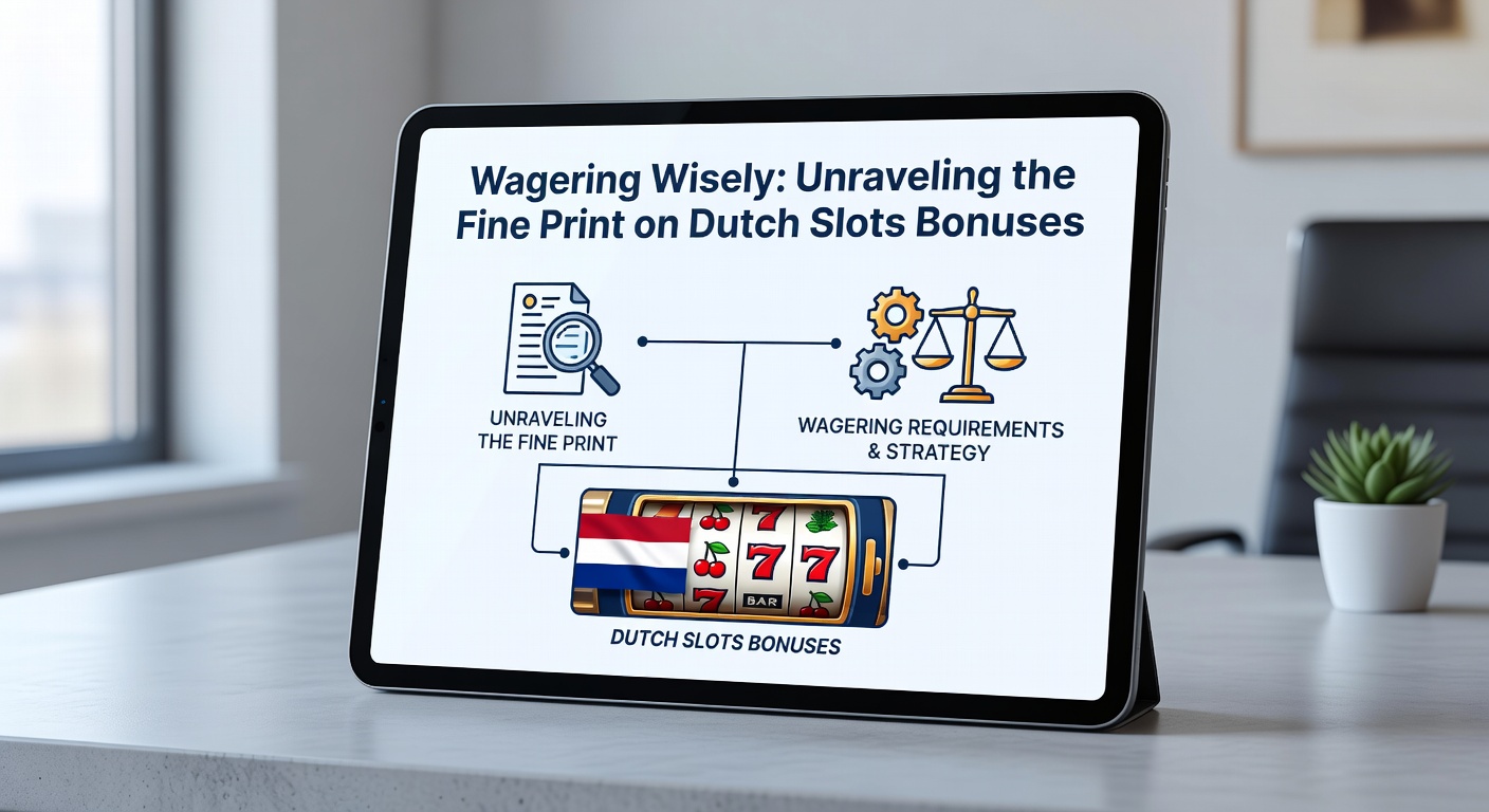 Grafische weergave van een slotmachine met bonusvoorwaarden en wagering icons, symboliserend de complexe regels achter Nederlandse casinobonussen